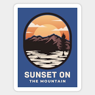 Sunset On The Mountain Magnet